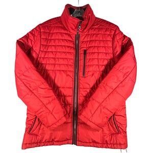 Bugatchi Men's Red Quilted Ultra Light Crease Resistant Puffer‎ Jacket